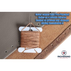 Richmond Auto Upholstery - Leather Steering Wheel Cover, 4-Stitch compatible with 2003-2007 Ford F-250 King Ranch