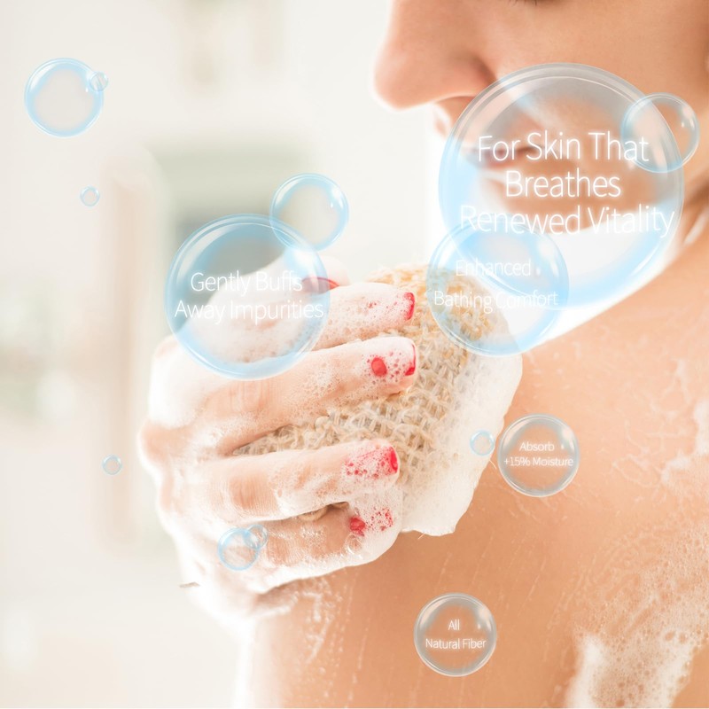 Oeyliz Soap Bag Saver Bag Natural Sisal Soap 2PCS Saver