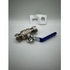 15mm Lever Ball Valve with Blue Handle, WRAS Approved,Compression Ends,