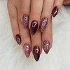 Press On Nails Almond Short Square Ballet Shaped, Cute Design
