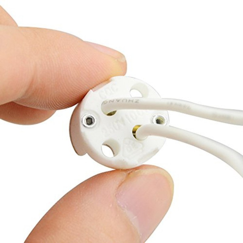FINELED Mr16 CeramicLED Halogen Wire Connector Base Socket,Mr11 G4 Gu5.3