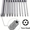 Magnetic Torx Head Screwdriver Bit Set, S2 Steel Long Drill