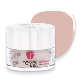 Revel Nail Dip Powder - Nude Pink Powder Dip Nail Polish, Chip Resistant Dip Nail Powder with Vitamin E and Calcium, DIY Manicure, Runway