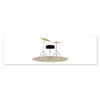 CafePress Snare and Cymbal 10"x3" Rectangle Vinyl Bumper Sticker Car