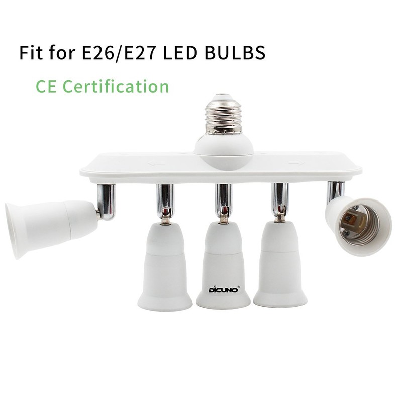 DiCUNO Light Socket Splitter 5 Way Adapter, 5 in 1