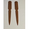 2 Brown Vintage Fuller Brush Co. Plastic Letter Opener
