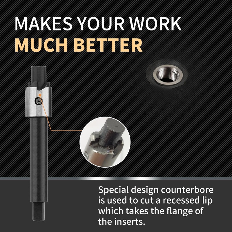 SENNMONN M6X1.0 Thread Repair Kit with 9.4mm Insert HSS Drill,