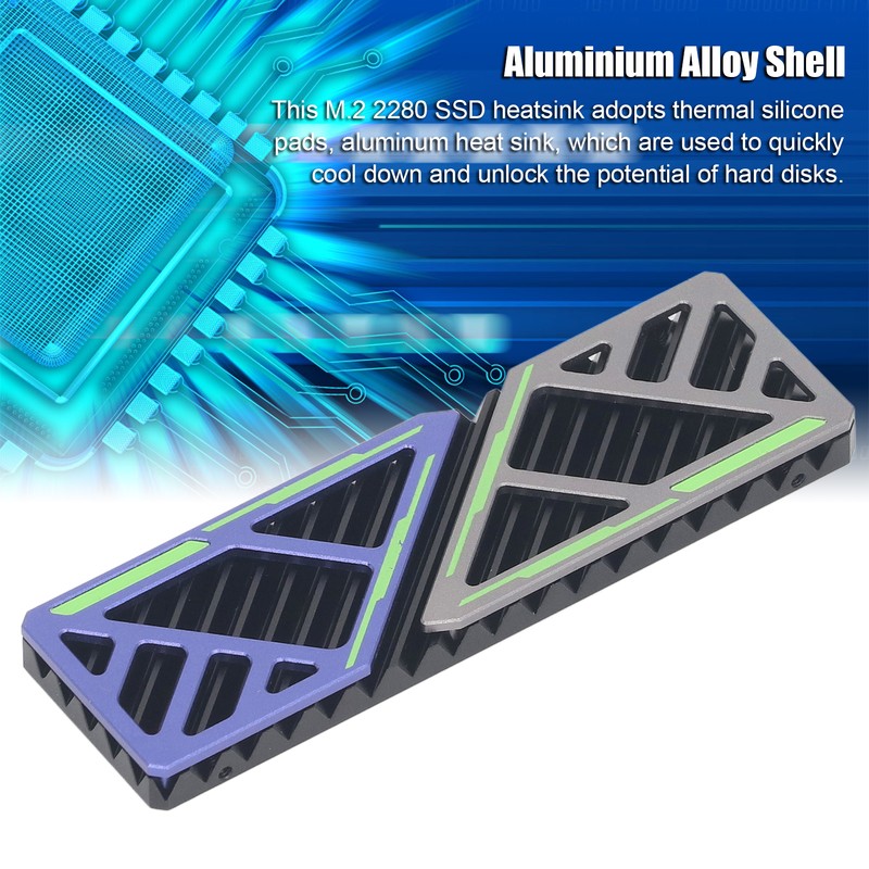 M.2 2280 SSD Heatsink Aluminium Alloy Fast Heat Dissipation M.2