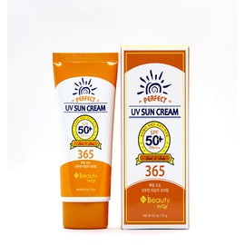 Beauty Way Hypoallergenic organic car sunscreen for the whole family 70g SPF50 non-white cast sunscreen skin tone waterproof / 온가족 저자극 유기자차 선크림 70g SPF50 백탁없는 자외선 차단제 스킨톤 워터프루프