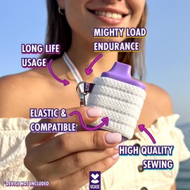 VCase Vape Holder, Perfect Fit, Lanyard and Wristband, High-Strength Elastic Holder, 1 Pcs Elastic Holder (Lanyard & Wristband, Colorful, Large)