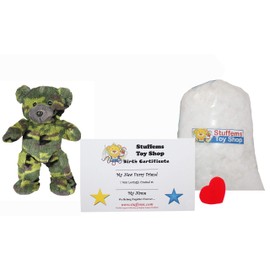 Make Your Own Stuffed Animal Mini 8 Inch GI The Camo Bear Kit - No Sewing Required!