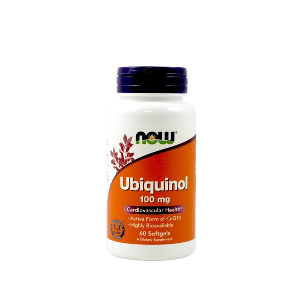 Now Foods Ubiquinol 100mg, 60 softgels (pack of 2)