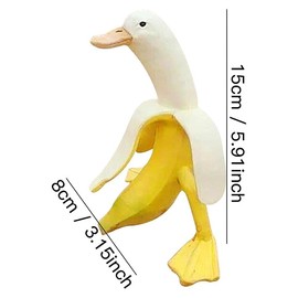Banana Duck Statue Indoor Decor Whimsical Creative Banana Duck Statue Funny Garden Yard Outdoor Decor Cute Banana Duck Art Decoration