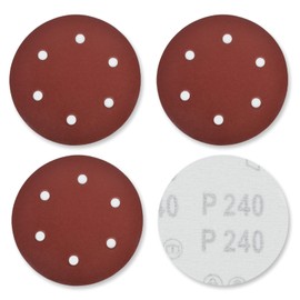 DIDATOOL 225 mm Sanding Disc, 40 Pieces 9 Inch 6 Hole Sanding Mesh, P40 to P400 Grit, Sandpaper for Drywall Sander Sanding Discs Long Neck Sander Wall Sander (P240)