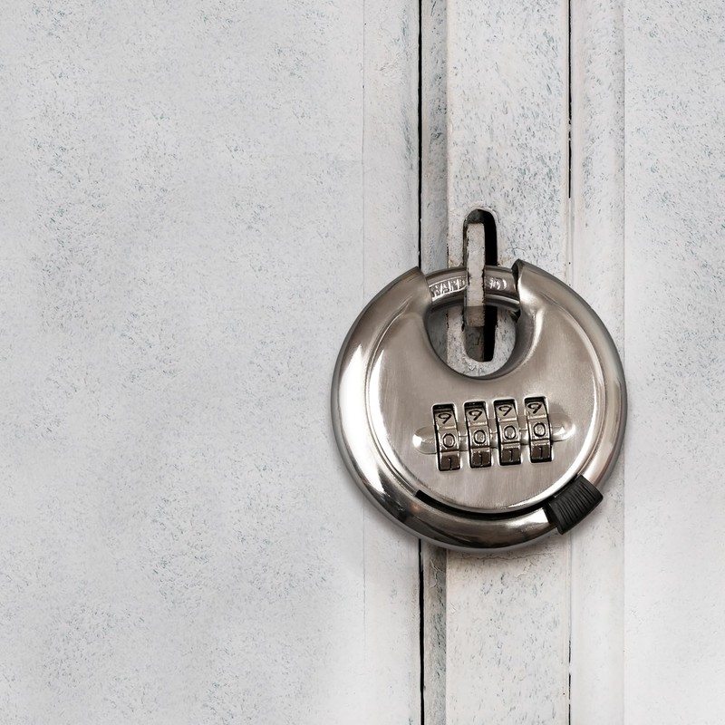 HMF 3502-09 - 5 x Discus Padlock, 4 Digits Combination