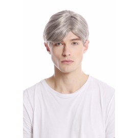 Wig Me Up – GFW994 51 Men's Wig Short kurzhaarig Crown Stylish Grey Light Grey with Black