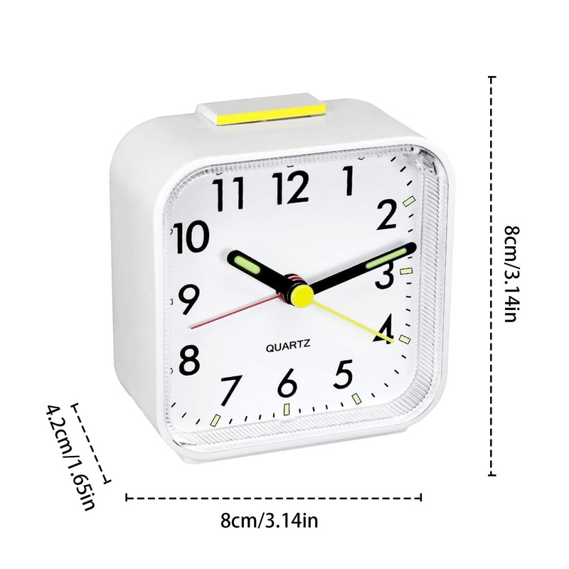 Night Light Small Alarm Clock | Silent Non-Ticking Quartz Clock