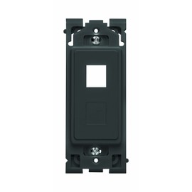 Leviton RE640-OB Renu QuickPort 2-Port Insert with Blank Adapter, Onyx Black