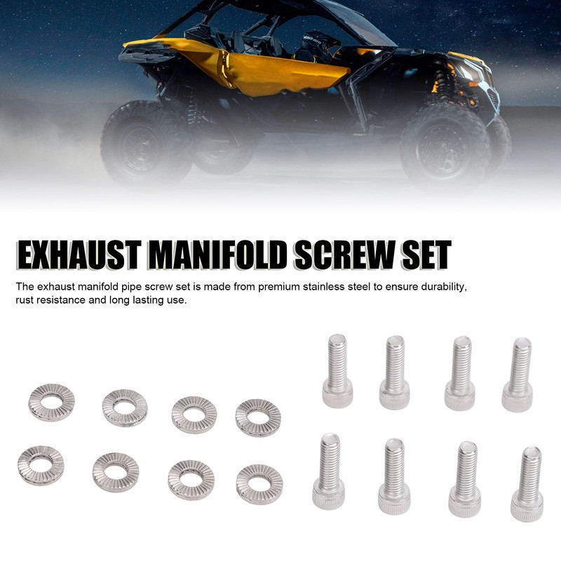 Exhaust Manifold Screw Set 205062044 Easy Installation Stainless Steel Pipe