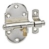 Alberts 128876 Door Bolt with Brass Knob Nickel-Plated Plate 45