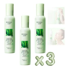3pzs Aloe Vera Bioaqua Repara Humecta Quemaduras Acné Grasa Tipo De Piel Normal