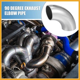 Partuto 90 Degree Steel Exhaust Elbow Pipe Bend Tube Durable 25mm OD Modified Exhaust Elbow Pipe SS304 Stainless Steel Silver Tone (Set of 4) Replacement