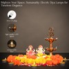 Electric Plastic Light, Pooja Diya with LED Spark, Home Temple