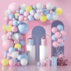 Pink Pastel Balloons 12 Inch, 35 PCS Birthday Balloons, Blue