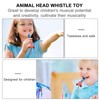Animal Wooden Whistle, 10Pcs Lovely Whistle Educational Tool, Musical for