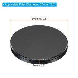 PATIKIL 67mm Lens Cap, Black Aluminum Alloy, Universal Front Metal Lens Filter Stacks Cap, Polarizer & Neutral Density Filter Protection