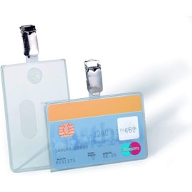 Durable 811319 Badge Holder PVC - Clear (Pack of 25)