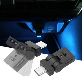 CARVANTA USB Light, LED, Car Type, 8 Colors, RGB Illumination, 180° Oscillation, Light Direction Switching, Memory Function, Automatic Lighting, Dimming, Type C, USB Port, Atmosphere Light, Type C,