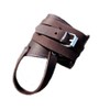 Generisch Leather Bracelet with Thumb Loop (Dark Brown Left 15-18