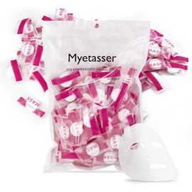 100 Stücke Komprimierte Papier Maske, DIY Komprimierte Einweg Papier Maske Hautpflege Compress Gesichtsmaske, Rein natürliches Material, biologisch abbaubar, hypoallergen