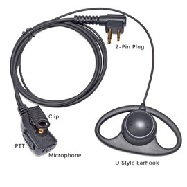 Walkie Talkie Earpiece with Mic for Motorola CLS1410 CLS1110 RMM2050 RMU2040 RMU2080 RMU2080D RMV2080 RDU4100 RDU4160D, Radio Earpiece Headset for CP185 CP200 CP200D GP300 GP88 Mag One, Pack of 2