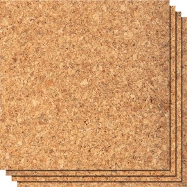 Go4Cork Square Cork Tiles - 8.5" x 8.5", Pack of 4 | Premium Double-Sided Eco Cork Tiles | Multipurpose for Crafts & Home, Classroom & Office Organization Decor | Anti-Slip & Easy to Use