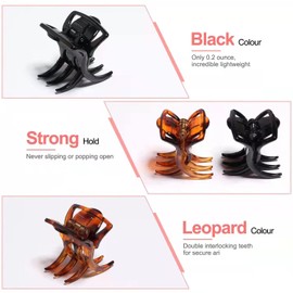 4-Piece Medium Hair Claw Clips for Women-Versatile Small Claw Clips for Thin & ThickHair, 2 Stylish Designs (Flower shape & JawClips),Perfect Hair Accessories for Women & Girls