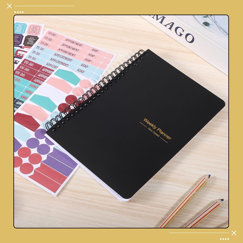 Weekly Planner Notebook, A5 To Do List Notebook 52 Weekly