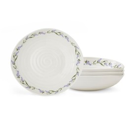 Spode Lavandula 9.5" Pasta Bowl (Set of 4) | Made from Porcelain | Sophie Conran Collection | Microwave and Dishwasher Safe | For Serving Soup, Salad, or Pasta Bowls | Home & Dining Essential