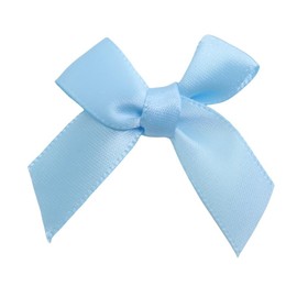 SYSUII Pack of 50 Small Satin Ribbon Bows for Crafts 5 x 5 cm Small Decorative Bow for DIY Crafts Wedding Christmas Valentine's Day Decoration Card Making - Light Blue