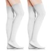 YUWJOOWEE 2 Pairs of Women's Knee Stockings, White Overknee Stockings,