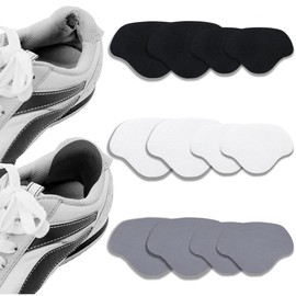 JUSTBOKU Heel Repair, Patch, Shoe Repair Material, Interior Repair Supplies, Sneakers, Leather Shoes, Prevents Slipping, Heel Pad, Heel Protection, 6 Pairs, Set of 12, Black, White, Grey