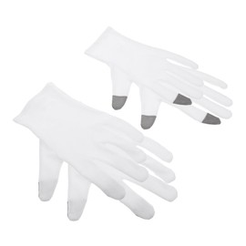 Gatuida 2 Pairs Cotton Moisturizing Gloves for Dry Hands Fingerless Hand Lotion Gloves for Sleeping and Touchscreen Use Soft Cotton Material for Skin Care and Beauty Treatments