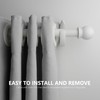 White Curtain Rods for Windows 16-88 inch, 1 inch Decorative