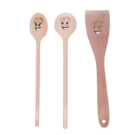 patisse 93360 d'ustensiles de Cuisine sourire Kitchen Utensils Set Wood