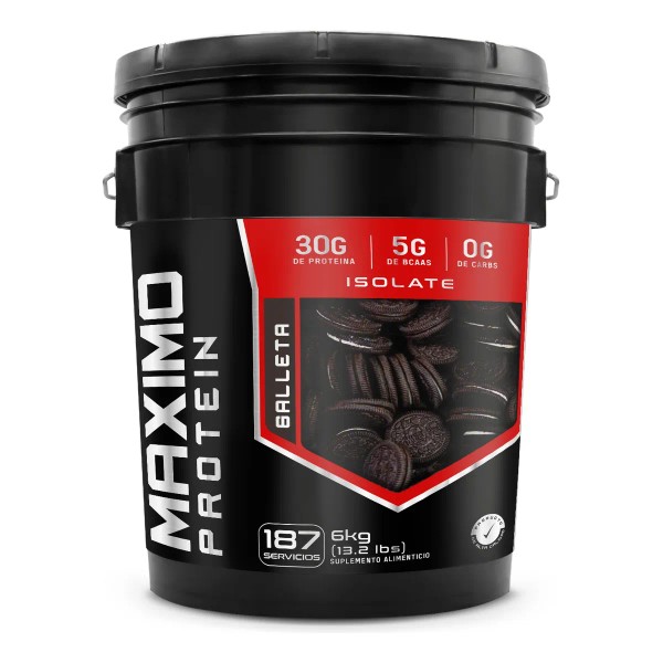 Protena Isolate Maximo Protein 187serv 6kg Sabores Galleta - Producto