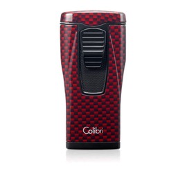 Colibri Monaco Triple Flame Lighter - Red Carbon Fiber Print