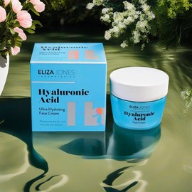 Eliza Jones Face Day Cream 50 ml, Intensive Moisturising, Wrinkle Prevention and Radiant Skin Effect (Hyaluronic Acid Ultra Hydrating)