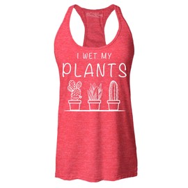 shop4ever I Wet My Plants Women's Racerback Plant Lady Tank Top Large Heather Red 0