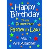 Father in Law Birthday Card (Blue)